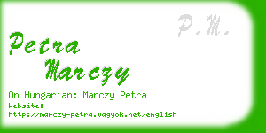 petra marczy business card